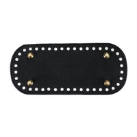 Fond de sac ovale en cuir PU 18*8cm pour tricot et crochet, accessoires de crochet pour sac à bandoulière DIY