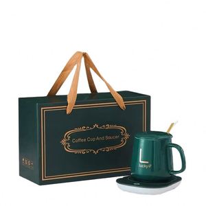 Business Home Control Smart Ceramic Constant Temperature Mug Set 55 Degree Thermostat Cup Gift Set with UV Printing Custom Logo - Product Image 1