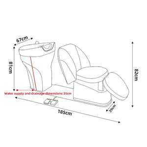 Miglior Lavabo e Sedia per Salone, Base in Metallo, <span class=keywords><strong>Lavandino</strong></span> e Sedia per Shampoo, Lettino Massaggiante Ecologico in Acrilico per Lavaggio Capelli, Salone di Bellezza - Product Image 5