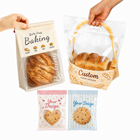 Sac en papier kraft brun écologique personnalisé pour boulangerie, petit format, pour pain au levain, sandwich, sac à pain en plastique avec fenêtre
