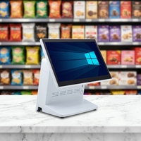 Sistema POS Todo en Uno Yanchip YX-U6 de 15.6 Pulgadas con Pantalla Táctil Capacitiva Windows, Intel I5, 8G+128G, Caja Registradora