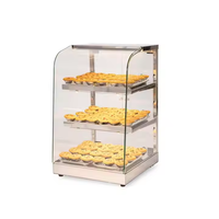 Chuangyu 6 plateaux 650W vitrine commerciale de réchauffeur d'aliments chauds en verre