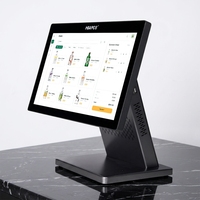 Sistema Wins Pos de pantalla dual de 15,6 pulgadas, máquina registradora todo en uno, terminal de visualización de cliente para restaurante minorista, con pantalla de 1/2 ".