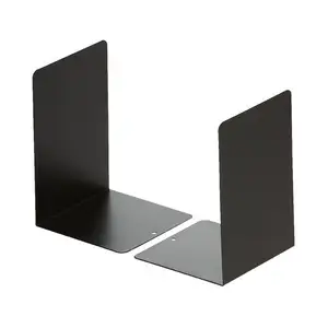 Factory L Shaped Custom Iron Holder Black Book Stand Decorative Metal Bookend Modern For Kids metal stamping kit
