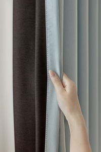 Gaya Modern siap dibuat gelap tinggi warna biru muda kain gorden poliester mewah untuk ruang tamu Hotel kamar tidur jendela - Product Image 4