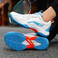 Chaussures de badminton et de tennis de table pour hommes et femmes, amortissantes, respirantes, en tissu mesh, antidérapantes, résistantes à l'usure, entraînement professionnel