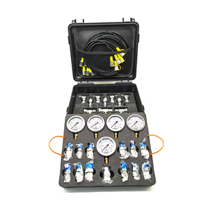 Hydraulic Pressure <strong>Test</strong> Kit 5 Gauges 0-10,000PSI with 32pcs Couplings/Hoses for Excavator Pump Diagnosis - Product Image 1