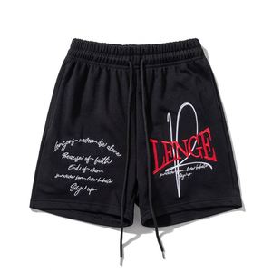 Custom logo Printed Fashion Embroidery Knitted Y2k Streetwear <b>Knee</b> Length Bermuda Short Pants Men's Heavy Cotton Shorts - Product Image 4