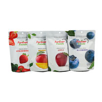 Aangepaste Bedrukte Food Grade Zip Lock Stand Up Pouch Mylar Tassen Glanzende Waterdichte Rits Plastic Verpakking Zakken Voor Fruit Groente