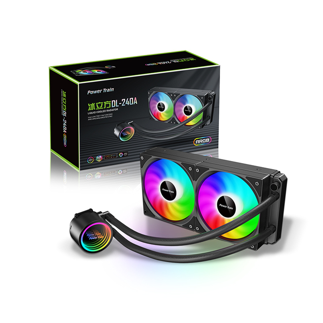 2025 NEW 120mm Black Fan PC Water Cooling Kit Liquid CPU Cooler with Fluid Bearing 3.6W for Gaming Computer