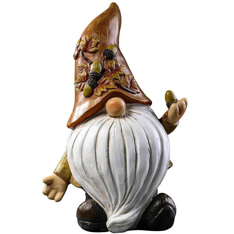 Outdoor Garden Decorative Dwarf Gnome Statue Creative Polyresin Courtyard Sculpture Artificial Outdoor Garden Ornament Decor