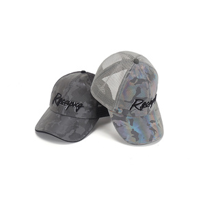 Nueva Gorra de Béisbol Negra de Malla Camuflada Personalizada para Mujer, Gorra Deportiva Plateada Transpirable para Hombre, Curvada, para Actividades al Aire Libre de Primavera/Verano - Product Image 5