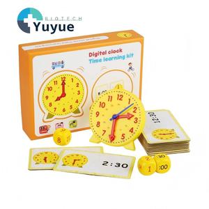 Kit <span class=keywords><strong>de</strong></span> <span class=keywords><strong>Reloj</strong></span> Interactivo para Niños, Juguete Educativo con Tarjetas <span class=keywords><strong>de</strong></span> Rompecabezas y Dados para el Aprendizaje Temprano del Reconocimiento del Tiempo - Product Image 1