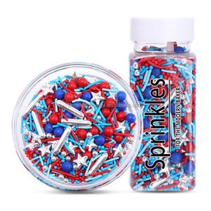 Varillas de plata comestibles con forma de estrella, suministros de panadería americana, decoración de pasteles, aspersores para el día de la independencia, para el 4 de julio - Product Image 1