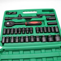 Jeu de douilles de 32 pièces, acier CrV, kit d'outils combinés pour la réparation automobile et des machines