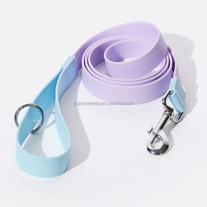 Hochfester Lavendel blau Aqua Wasserdichte Hunde jagd halsband Leine Robuster PVC Vinyl beschichteter Nylon-Schnell verschluss kunststoff - Product Image 1