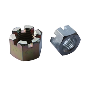 Sujetadores Fabricación de herrajes Tamaños personalizados Acero al carbono de alta resistencia <span class=keywords><strong>DIN</strong></span> <span class=keywords><strong>935</strong></span> Tuerca ranurada hexagonal - Product Image 3