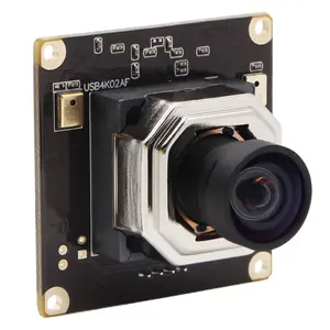 ELP 4K Camera Autofocus No Distortion Lens with Dual Microphone IMX415 PC Camera 8MP Webcam Board for Computer, Laptop