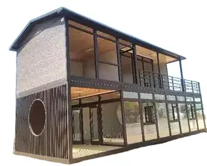 Vila resistente modular moderna e modular em aço leve