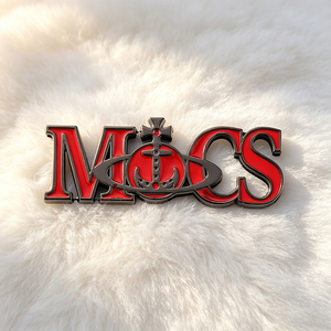 Custom Embossed Metal Labels with Prongs Back Brand <b>Tags</b> for <b>Clothing</b> & Handbags - Product Image 3
