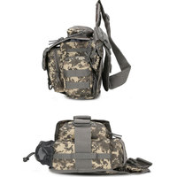 Sac à dos tactique unisexe pour hommes avec fermeture éclair imperméable motif camouflage sportif sac messager molle pour l'extérieur bandoulière