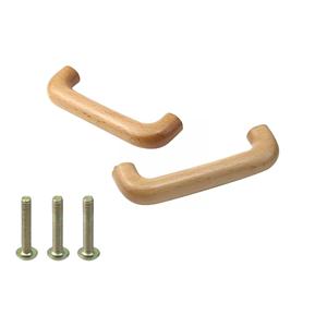 European Door Handle Long Pull Handle Wooden Back to Back Door Pull Handles - Product Image 1
