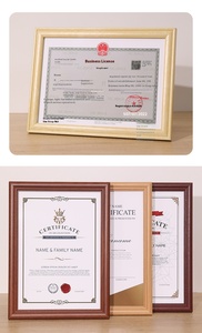 Gỗ rắn A3/A4 giấy chứng nhận khung ảnh biểu tượng tùy chỉnh giấy phép kinh doanh đăng ký Thuế ủy quyền bên ngoài khung bao gồm - Product Image 4