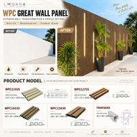 Panneaux muraux en WPC certifiés CE, écologiques, imperméables, ignifuges, classe B1, garantie 5 ans, directement de l'usine, 219x26x2900mm
