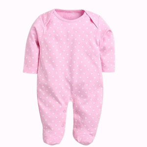 Venta directa de fábrica Tirupur OEM sin teñir respetuoso con el medio ambiente primavera botón a presión pesado Ocs algodón Melange tela mameluco ropa de bebé - Product Image 3