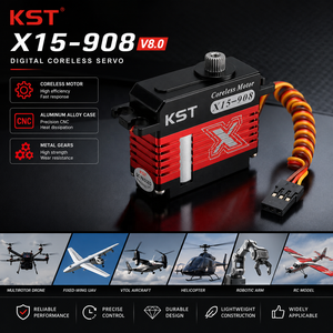 Servo Mini Cíclico Sin Núcleo Original KST X15-908 V8.0 HV 9.2Kgf.cm 0.08s Metálico para Helicópteros y Aviones RC - Product Image 4