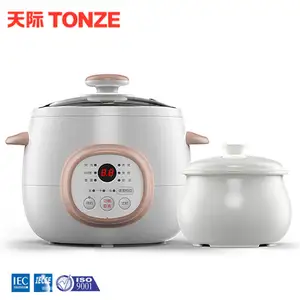 Tonze低温电动婴儿食品慢炖锅陶瓷内胆瓦罐可编程小型迷你炖锅制汤机