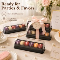 Boîte à macarons transparente de haute qualité en PVC de qualité alimentaire pour l'emballage de gâteaux et de bonbons pour les mariages et les fêtes