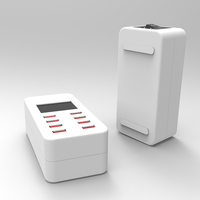 Station de charge USB 8 ports 50W de haute qualité, portable, en ABS, avec fonction de charge rapide QC2.0, pour la maison/le bureau, compatible UK/EU/US