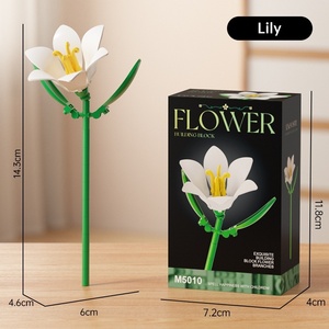 Bloques <span class=keywords><strong>de</strong></span> Simulación Compatibles Personalizados <span class=keywords><strong>de</strong></span> ABS para Flores, <span class=keywords><strong>Ramas</strong></span> Individuales, Paquete <span class=keywords><strong>de</strong></span> 40 Piezas, Juguetes Inmortales para Niñas - Product Image 5