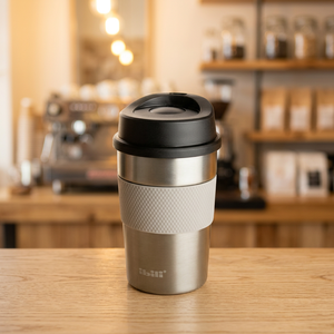 Luxe Stainless Steel <b>Double</b> <b>Wall</b> Thermal <b>Mug</b> 360ml GRIS (Ibili 667536T) - Product Image 2