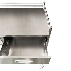 Harga rendah troli Rumah Sakit baja tahan karat portabel dengan roda senyap dan laci - Product Image 4