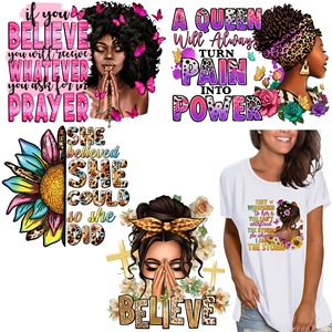 Autocollants personnalisés lavables pour transfert thermique, étiquettes en vinyle thermocollant, grands motifs en polyester PET pour vêtements et t-shirts - Product Image 1