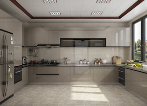 Vermonhouzz Manufacturer Custom Complete <strong>Accessories</strong> High Gloss <strong>Grey</strong> Pantry Furniture <strong>Kitchen</strong> Cabinets Luxury <strong>Kitchen</strong> Cabinets - Product Image 3