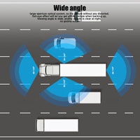 Système de surveillance d'angle mort sans fil AI BSD avec caméra de recul 360° avant et arrière pour camion et voiture, affichage sur écran, kit DVR AHD