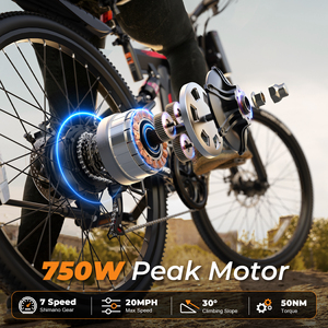 Vélo Électrique Pliable 26 pouces en Stock Local UE/Royaume-Uni, 250W 48V 7.8Ah, Batterie Amovible, Écran LCD, Accélérateur à 3 Niveaux d'Assistance, Vente en Gros - Product Image 2