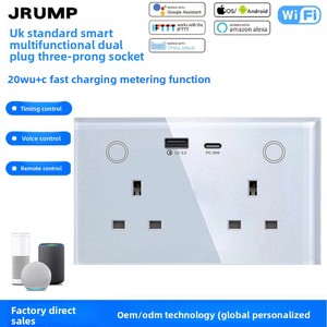 Enchufe Inteligente Wifi Zigbee Estándar del Reino Unido con <span class=keywords><strong>USB</strong></span> Tipo-<span class=keywords><strong>C</strong></span>, Compatible con Control Remoto por Aplicación, Control por Voz con Alexa y Google Home, 16A - Product Image 1