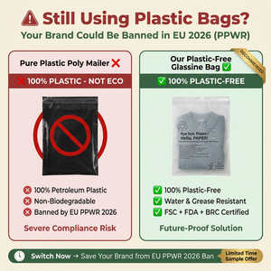 Sacs écologiques pour vêtements, sacs <span class=keywords><strong>en</strong></span> <span class=keywords><strong>papier</strong></span> glassine personnalisés certifiés FSC - Product Image 3
