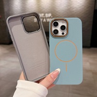 Étui de téléphone portable antichoc en TPU à chargement sans fil pour 17 Pro Max Design de luxe magnétique