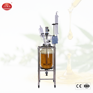 เครื่องปฏิกรณ์แก้วหุ้มฉนวนป้องกันการกัดกร่อนแบบสองชั้นสำหรับการสังเคราะห์ทางเคมีและการปฏิกิริยาที่เป็นกรด - Product Image 5