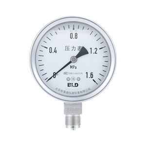 เกจวัดแรงดันสแตนเลสทั้งตัว รุ่น BLD YTHN พร้อมท่อเกลียว IP65/IP66 อุณหภูมิสื่อสารกันน้ำได้ตั้งแต่ -40 องศาเซลเซียส ถึง 100 องศาเซลเซียส - Product Image 1