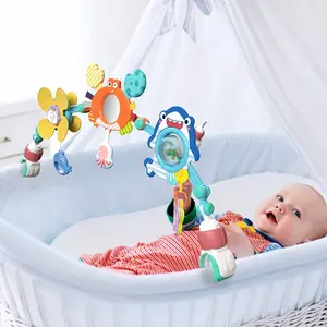 Baby Travel Play archar, passeggino buttafuori giocattolo accessorio culla per 0-12 mesi bambino, attività staccabile giocattoli per animali auto