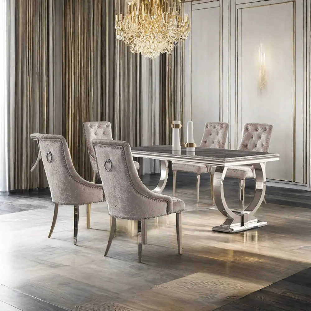 โมเดิร์นเรียบง่ายหรูหราบ้านเก้าอี้ Nordic โต๊ะรับประทานอาหารและเก้าอี้กาแฟห้องรับประทานอาหารเฟอร์นิเจอร์เก้าอี้