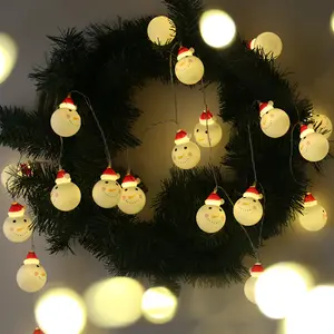 Venda quente alimentado por bateria LEVOU luz de fadas decoração de Natal do boneco de neve de santa