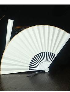 Meilleures ventes 2025 : Éventails portables pliables de luxe personnalisés avec poignée en bambou et tissu tissé, articles promotionnels en bambou - Product Image 4