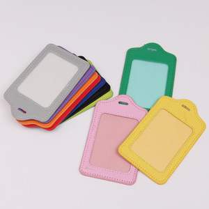 Porta Tarjetas de Cuero para Estudiantes y Trabajadores de Fábrica con Porta Nombre para Tarjeta de Autobús, Tarjeta de Identificación - Product Image 3